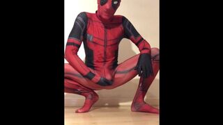 WANKING in my new DEADPOOL Outfit ** Rock HARD COCK & Super HORNY **