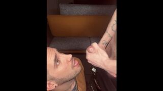 Adri fills me up with juice after a good suck as he loves them