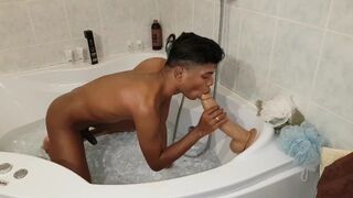 Bath with a monster dick