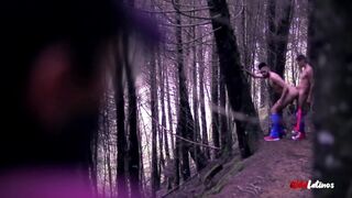 Wild Latinos Hiking In The Forest Got Caught Anal Plowing By A Stranger Ended Up In