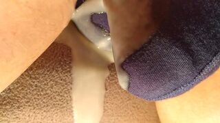 Flaccid Dick Drips Loads of Cum Through Underwear