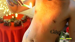 Uncut Latin In Colorful Christmas Wax Play With Carols In The Back