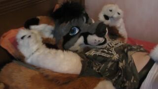 Me wearing murrsuit sheat pants while getting pawed off by cameraman