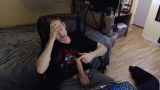 EDGING MY COCK AND RUBBING FRENULUM AREA ON BIG HARD UNCUT DICK HOT BRO