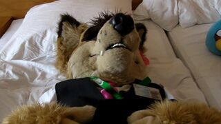 Me wearing Pakyto while getting a handjob by the fursuit owner