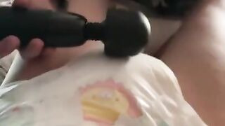 nappy twink plays with vibrator