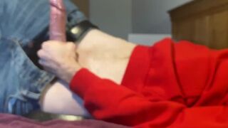 EPIC Double Cum. Slow, oiled masturbation cumshots. Married str8 man big cock jerking off
