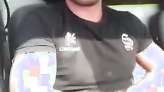 Jackoff in truck