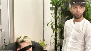 sex in the office porn movie - behind the scenes breed spits