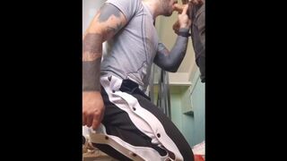 Russian extreme sex in the entrance