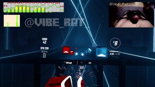 Hards Free Ejaculation Playing BeatSaber with the Monster Nobra Twincharger Vibrator (bass