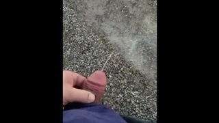 I had to pee bad! Pulled over and let it go on