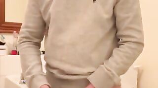 fit scally with a big dick pisses in the bath