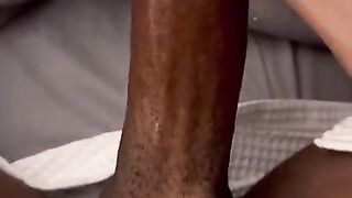 Dirty talk edging with moaning and an orgasm while staying hard