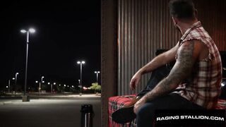Hairy Stud Rails Muscle Stud Outdoors