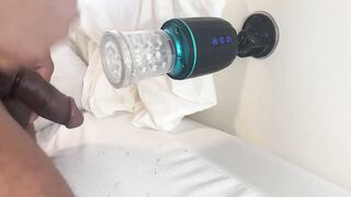 Automasturbator Milking My Big Black Cock to a Big Moaning Cumshot