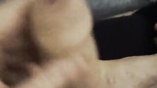Quick jerk off and cum uncut using iPhone 12.