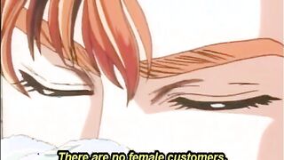 Anime homosexual boys in dark room