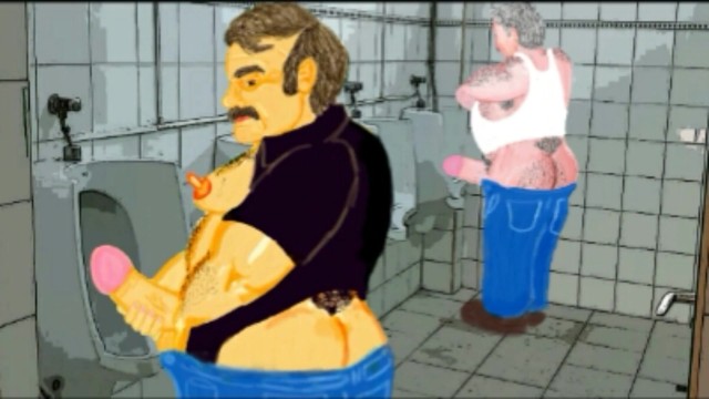 Cartoon Gaybear: Cruising in public toilets (chapter2 part3) "Joseph&Thomas"