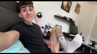 Cute Anime Cartoon Twink Jerks Off after Soccer Game!! Cums on his