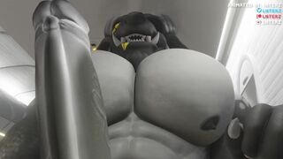 Dragon Grows Huge Muscle Animation