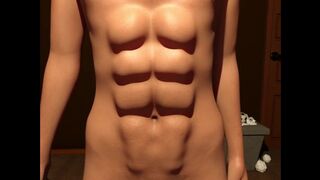 Novio convirtiéndose en un deportista musculoso