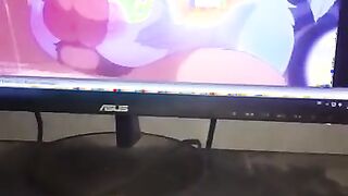 My cock erupt sperm to furry animation after 4 hour edging