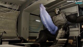Male Turian Muscle Hyper Growth Animation