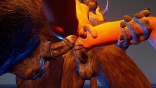 Guy takes two furry cocks in his ass! | wild life |