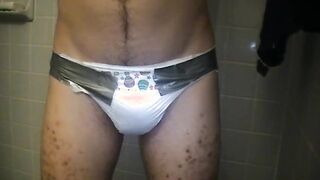 Pissing in diaper