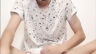 Diaper Pup Jerking off and cumming
