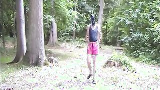 Rubber puppy diapered at the lake byRubberpantsboy