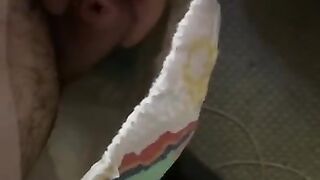 Inside POV Diaper Pissing
