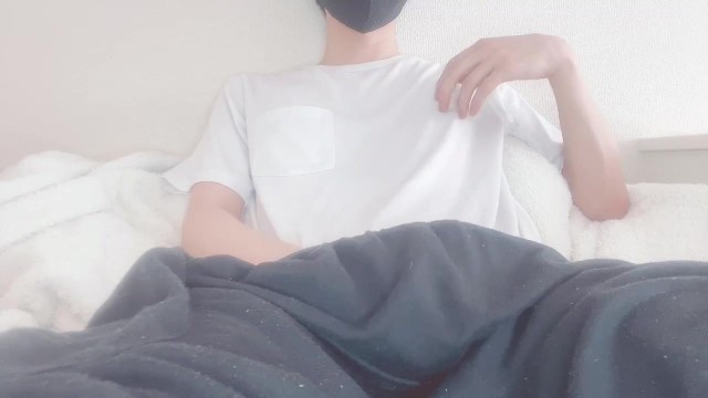 Frontal masturbation while playing with nipples of a bro with a big