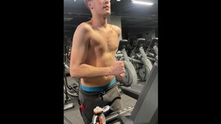 Sweaty gym lads screw in the changing room showers