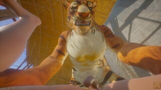 Tiger Furry Knotting Gay Teen Bro POV