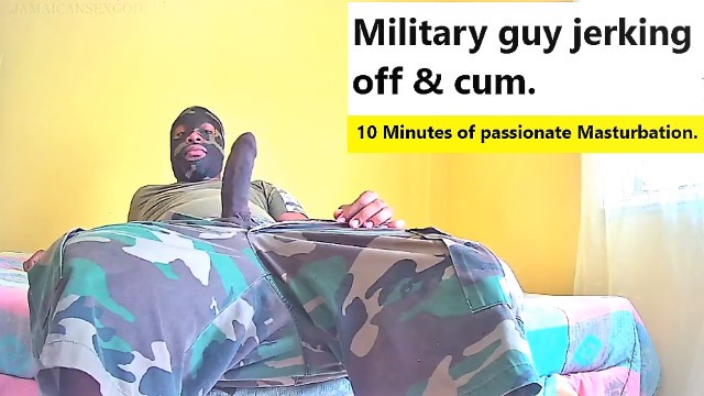 Military Bro Jerking Off Until Cum. communitydick4u 10 Minutes of Passionate Masturbation.