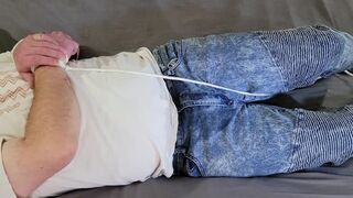 ___ tied me up on the bed and left me there for