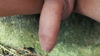Twink balls outdoor in cold weather - close up balls and soft