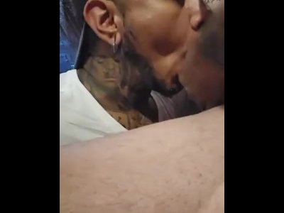 Daddy makes twink cum in the back of our van